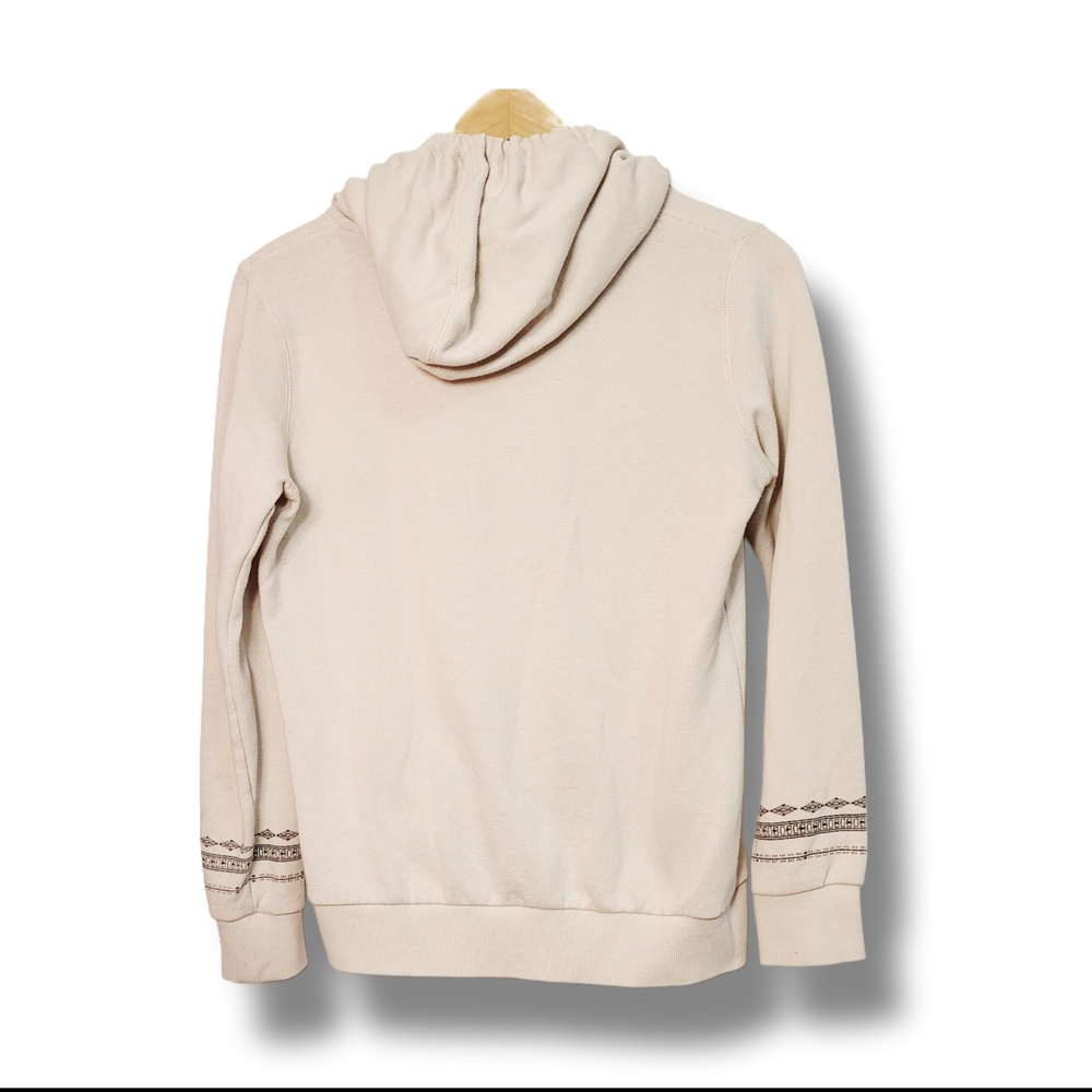 🌿Women's Billabong Tribal Print Off-White Hooded Sweatshirt - Medium - Picture 10 of 16